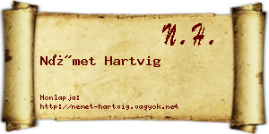 Német Hartvig névjegykártya